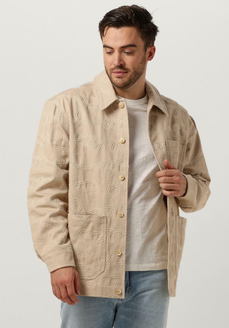 SCOTCH & SODA beige scotch & soda overshirt robe jacquard twill overshirt jacket