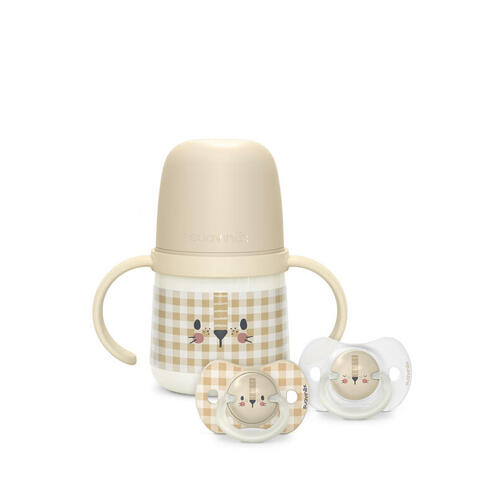 Biberon à anses 150mL Night&Day Beige - SUAVINEX