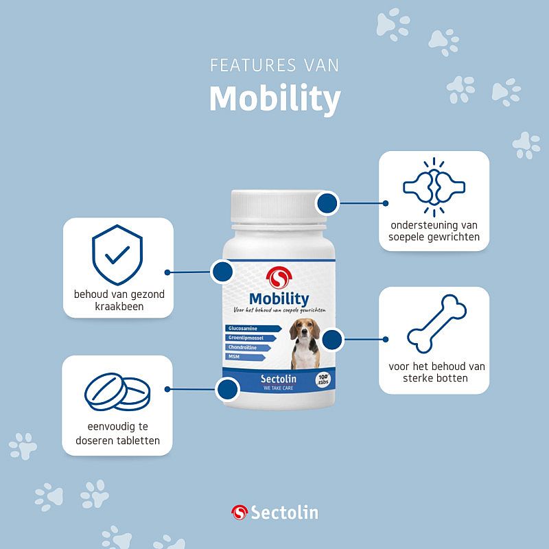 Sectolin Mobility Hond 100 tabletten | 13557