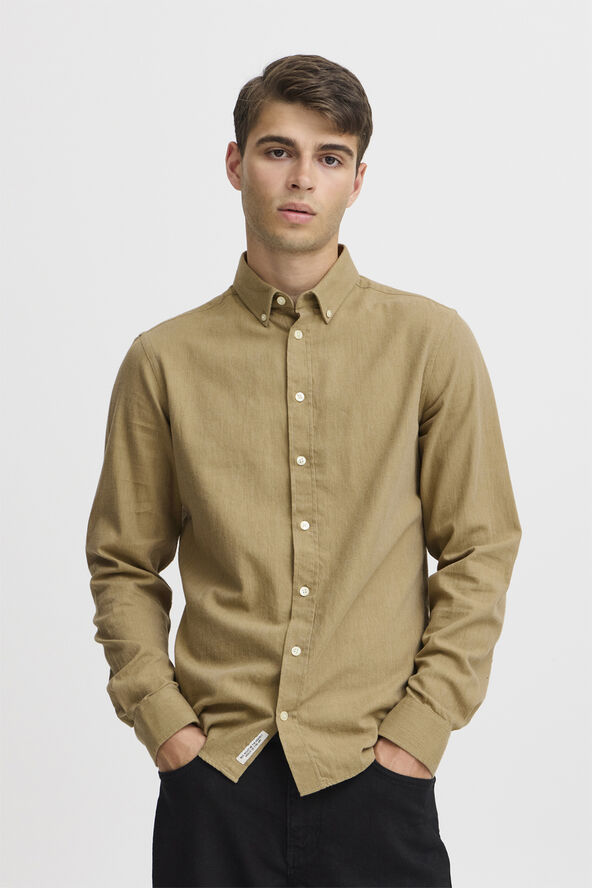 Casual Friday CFANTON LS BD fil a fil shirt Gothic olive melange