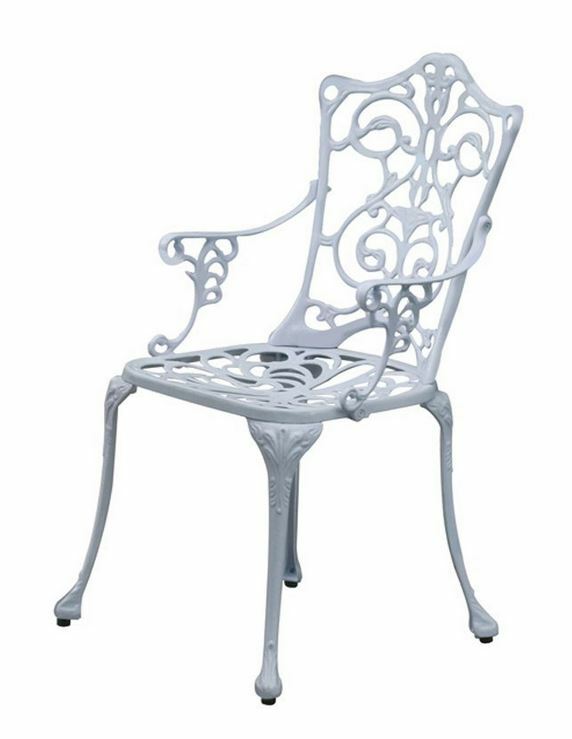 DEGAMO Bistroset Jugendstil 5-teilig, Aluguss weiss