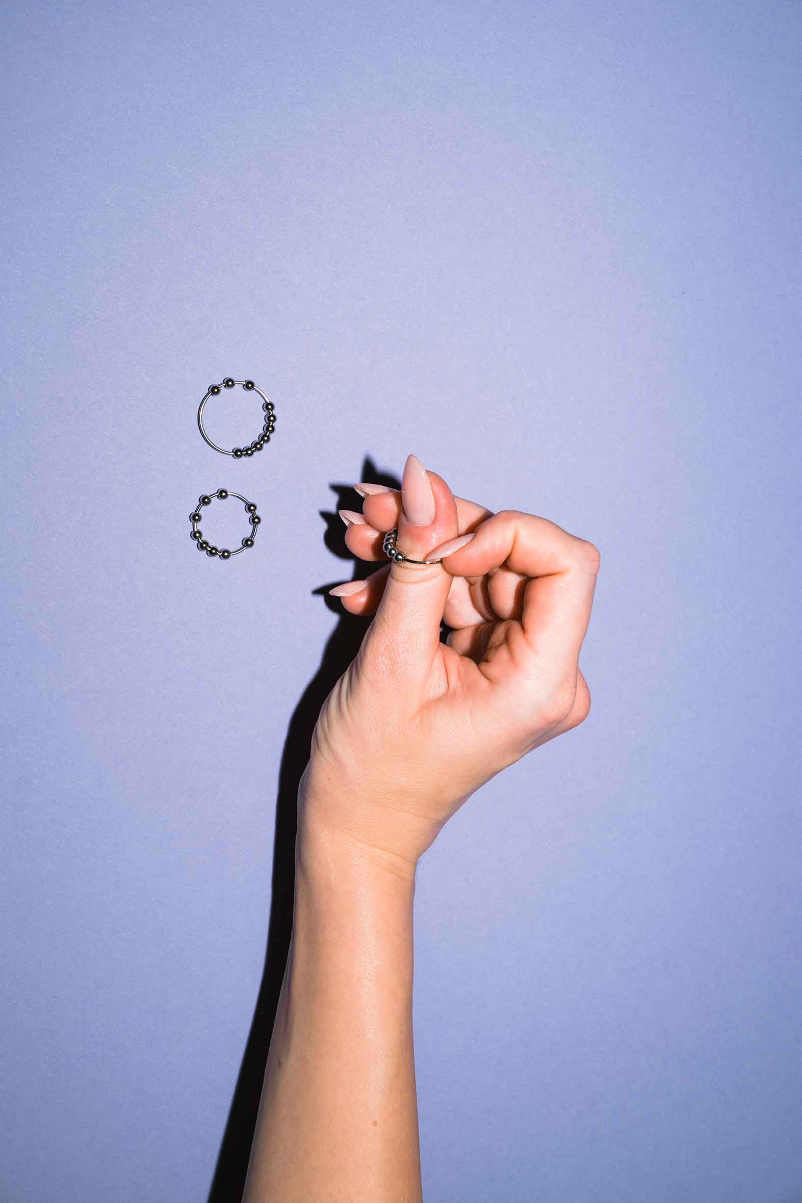 (3er Set) Anti Stress Fidget Finger Ring - Silber
