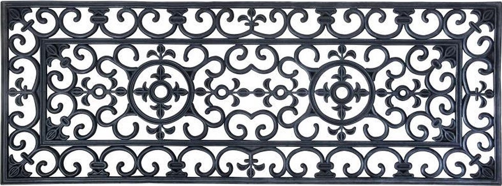 Esschert Design rubber mat zwart 119,5 x 45 cm