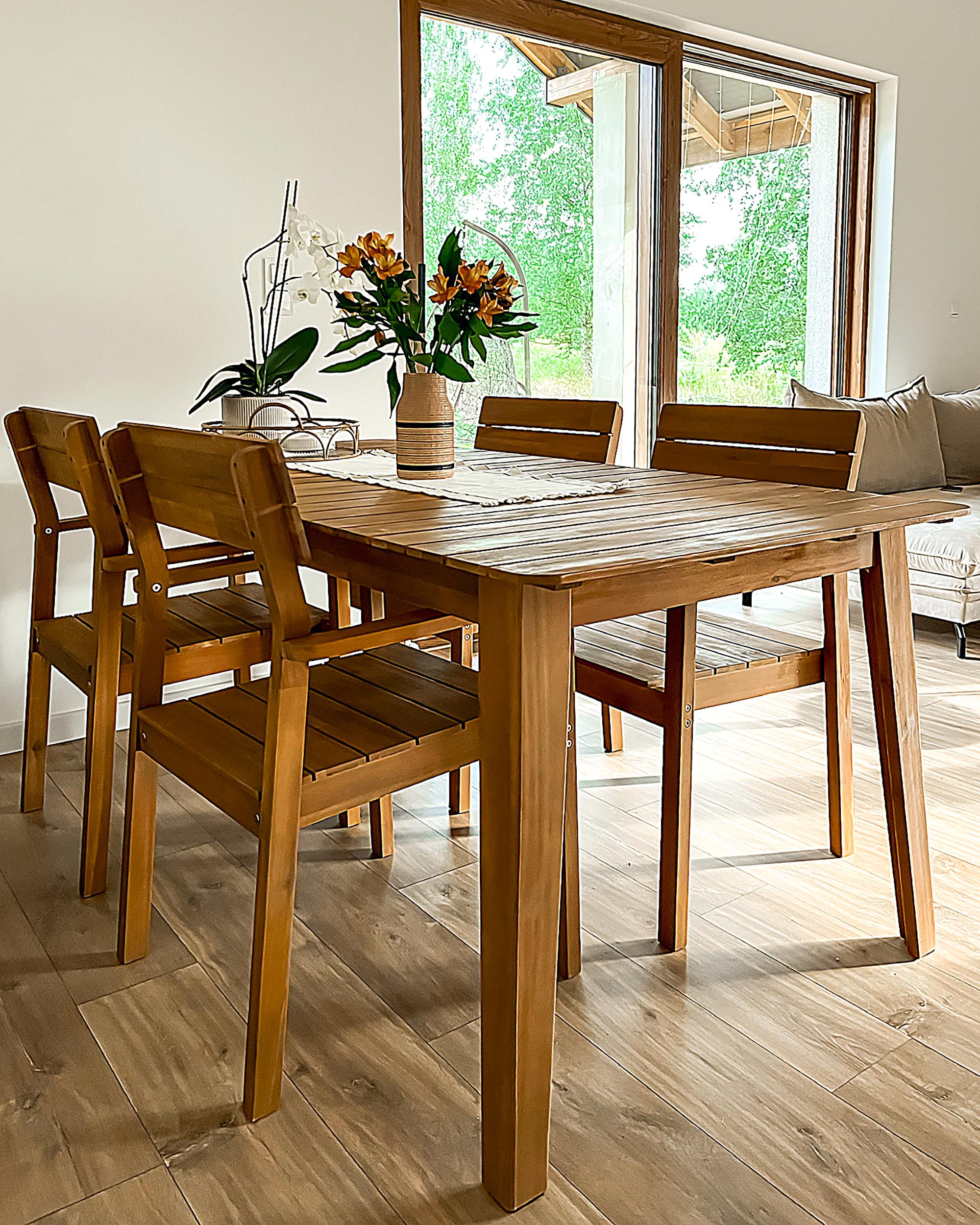 Set van 4 tuinstoelen FORNELLI Acaciahout Bruin
