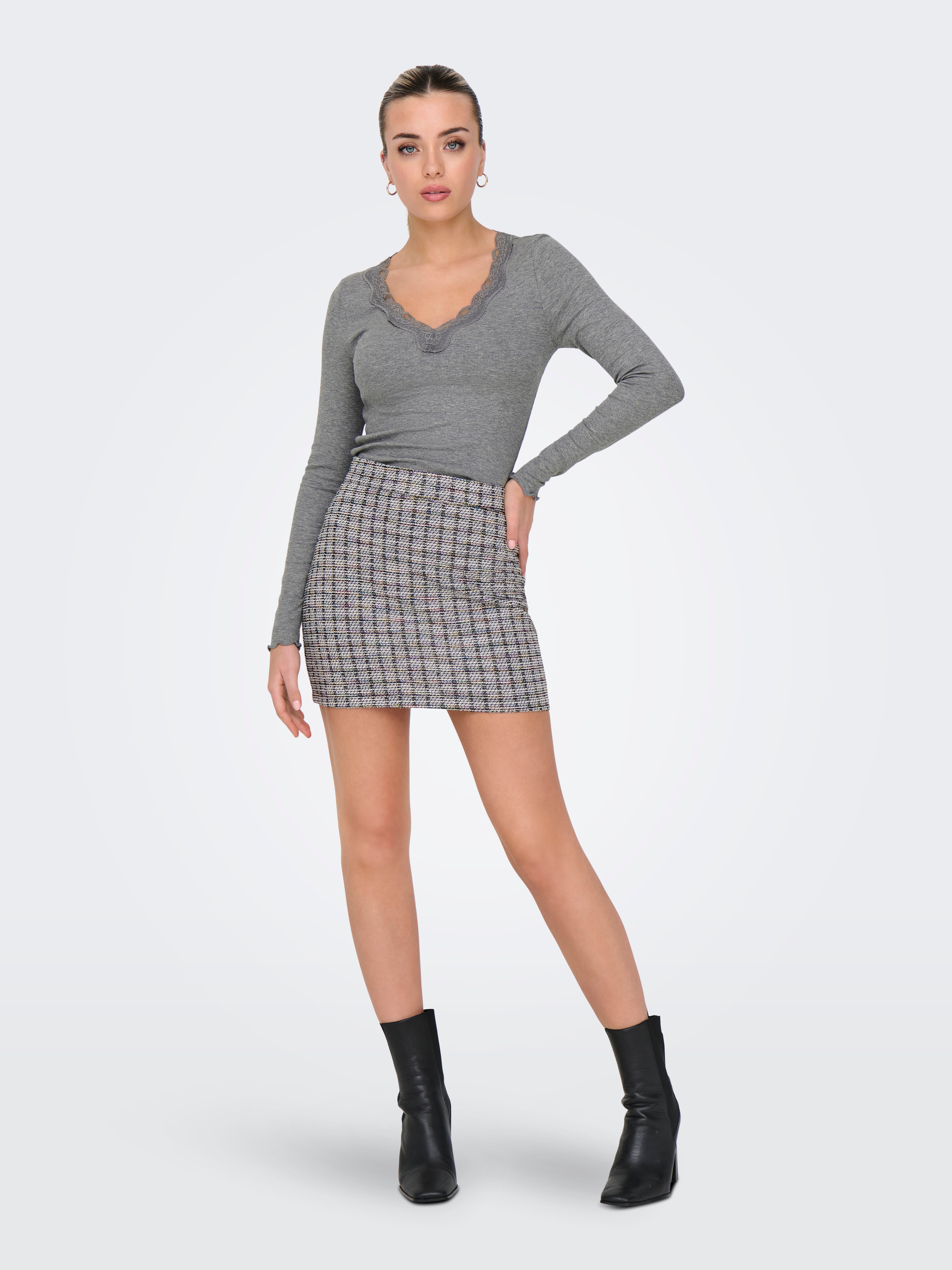 JDYETOILE Top Medium Grey Melange