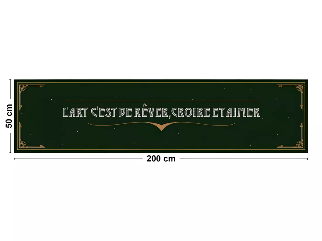 Tapis Vinyle Médium bis l 50xL200cm - Art Rétro - Vinyle