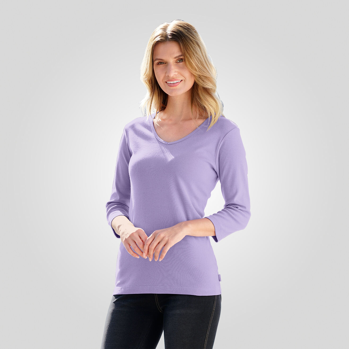 Ripp V-Neck 3/4 Arm Shirt
