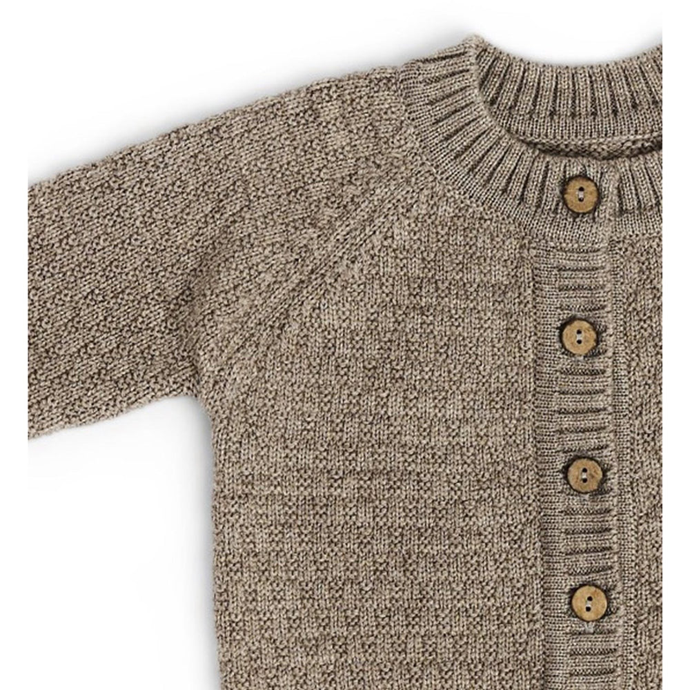 Køb Smallstuff Nature Melange Buksedragt Square Strik Merino Uld