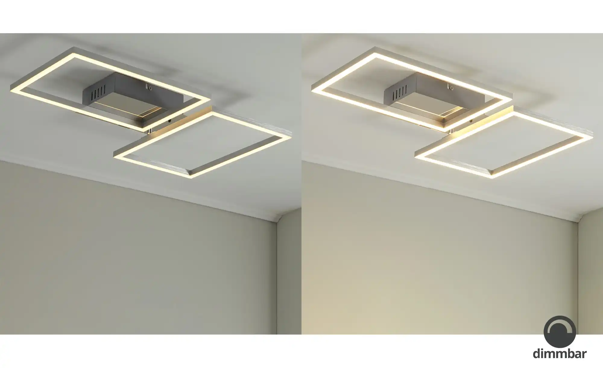 Meisterleuchten LED-Deckenleuchte, 2-flammig chrom mit Fernbedienung