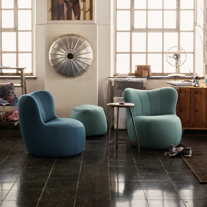 freistil - 173 Pouf (Teddy Edition), Ø 55 cm, perlweiss rosé (6531)