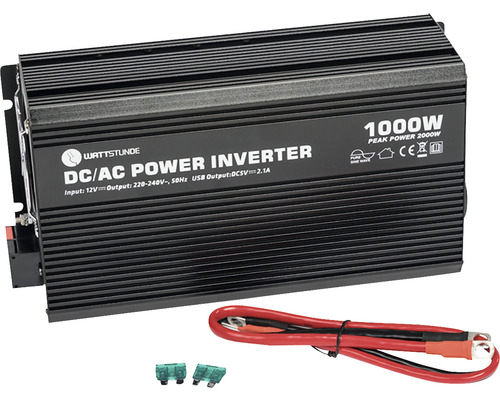 WATTSTOUR 1000W / 2000W 12V sinusspanningsomvormer WS12/1000SI