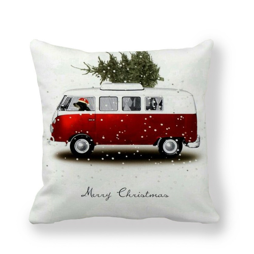 (45x45cm) Weihnachts Kissen Bezug Home Deko Kissenhülle - Merry Christmas