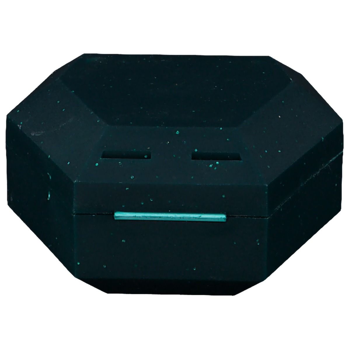 Zahnspangenbox mit Kordel grün mit Glitzer