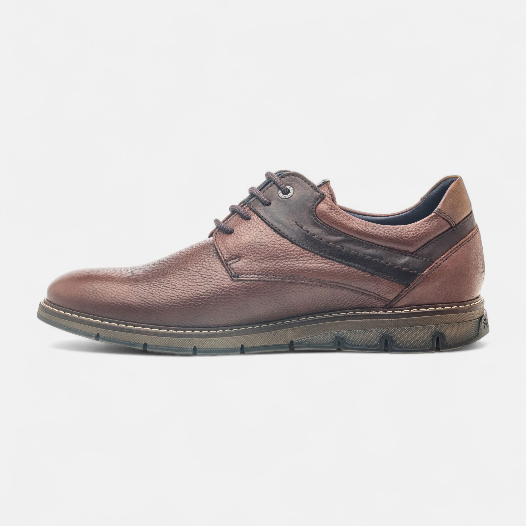 Derbies pieds sensibles Homme en cuir cognac