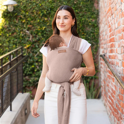 Moby Waffle Knit Bæresjal, Sandstone