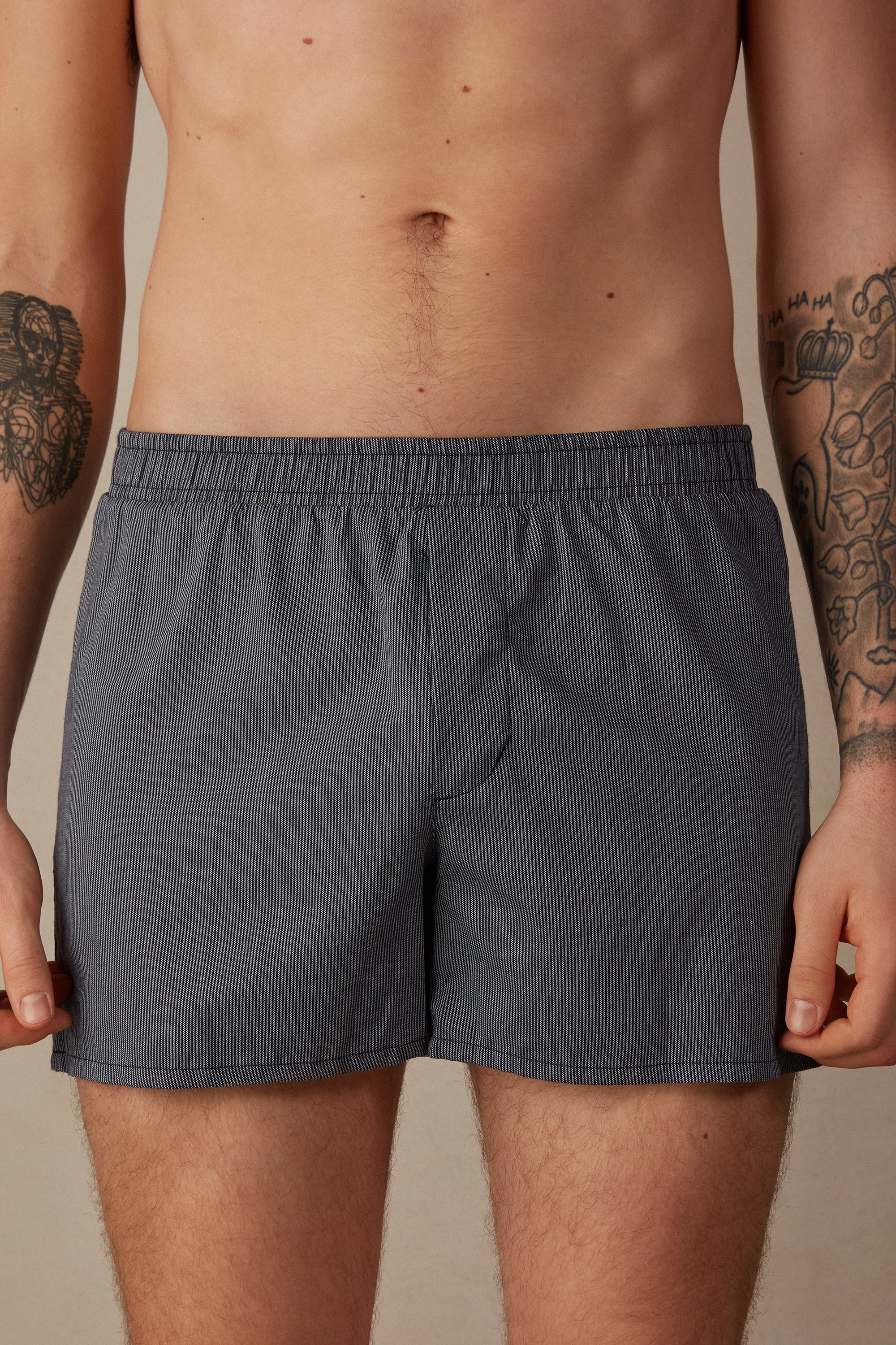 Cuecas boxer de tecido com estampa sofisticada