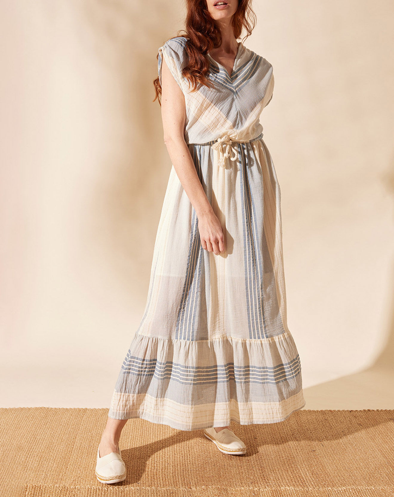 Louizon Robe en Gaze Jihane bleue