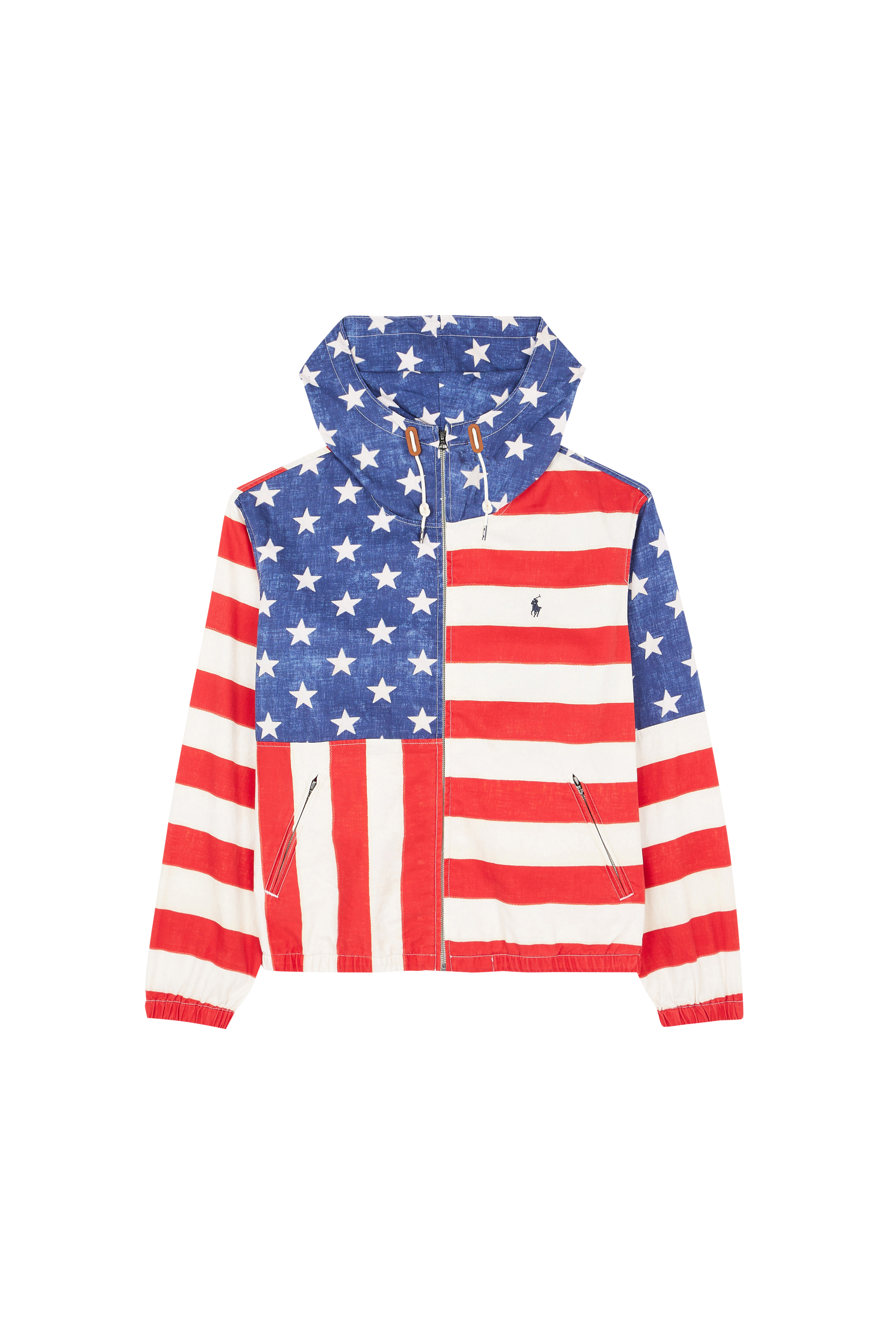 POLO RALPH LAUREN Blouson Flag-Print Hooded Jacket Multicolore