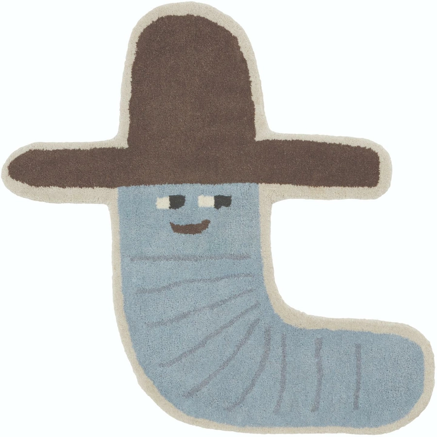 OYOY Vorleger Calle Cowboy Rug pale blue