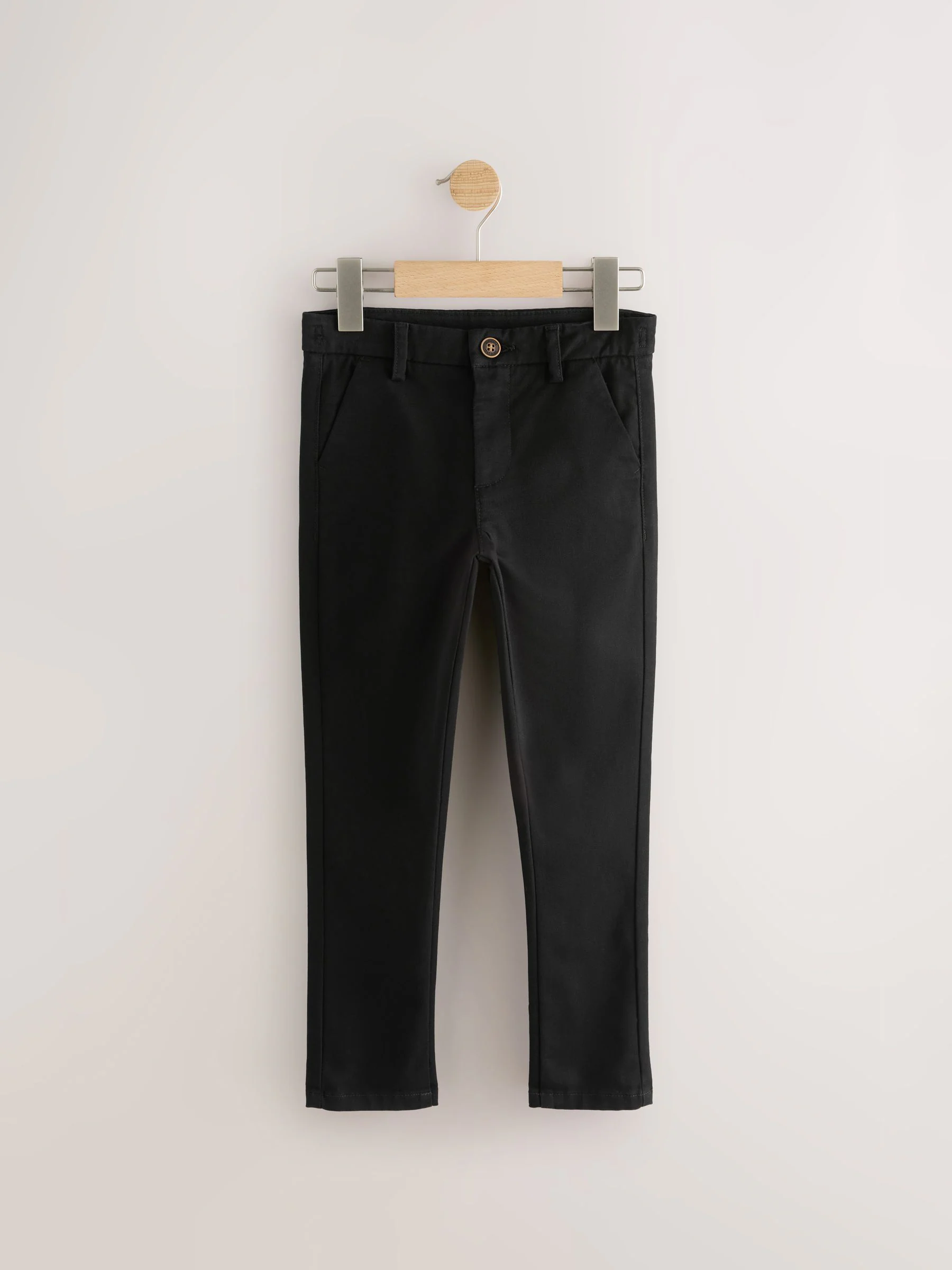 Zwart/marineblauw - Stretch skinny chino's verpakking van 2 (3-17jr)