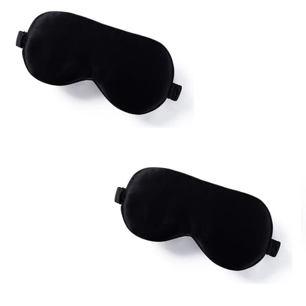 INF Sovemaske i Mulberry silke 2-pakning Sort