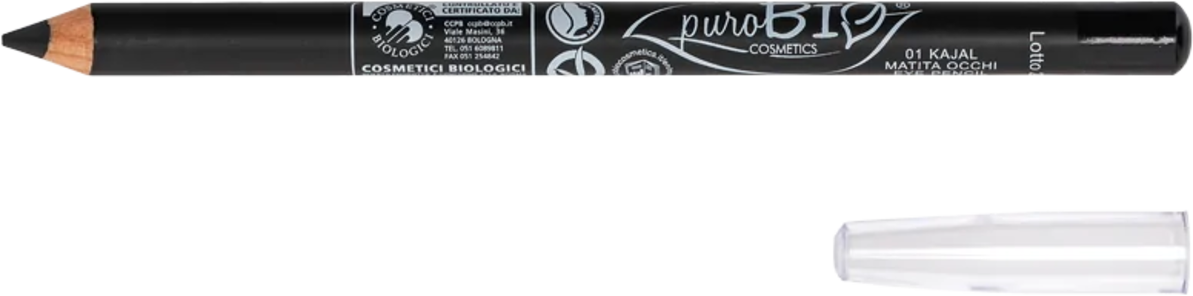 puroBIO cosmetics  Eye Liner, 01 Schwarz (vegan) (1,30 g)