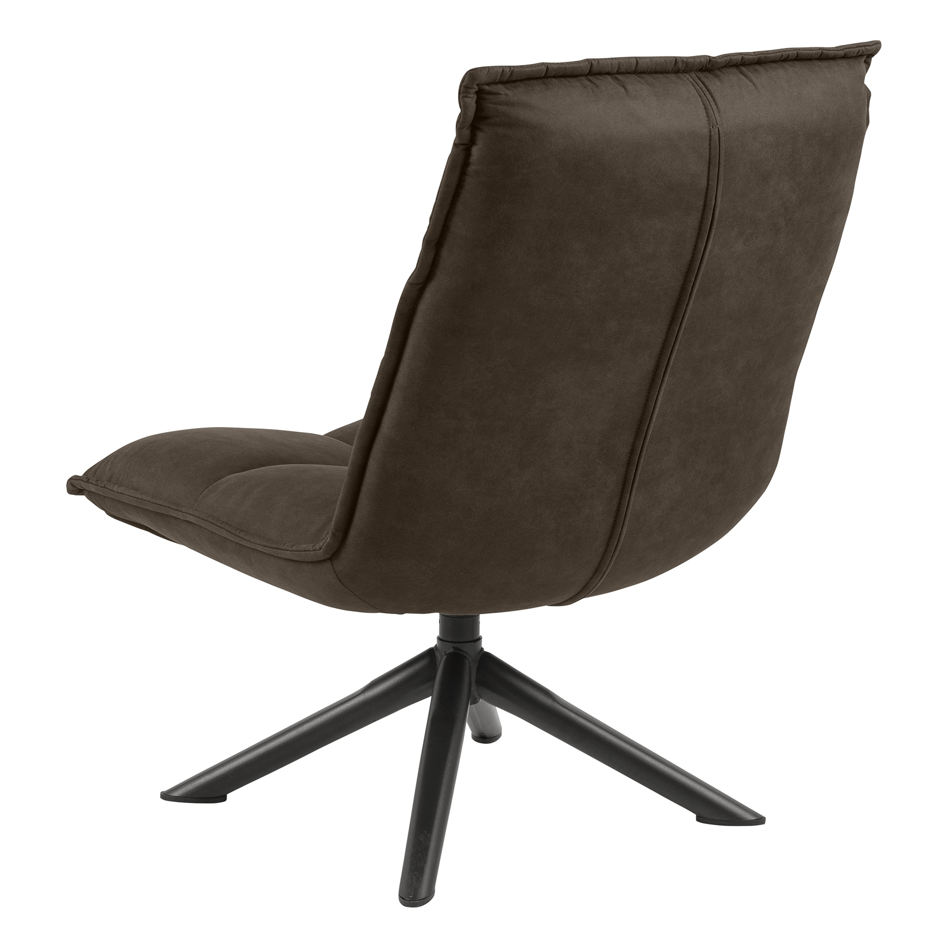 Loungesessel STORM - grau - matt schwarz - Microfaser