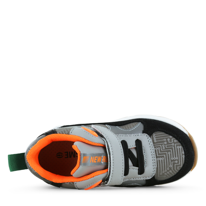 Shoesme grijze sneaker met lichtjes Microfiber leer, Suède | Jongens schoen