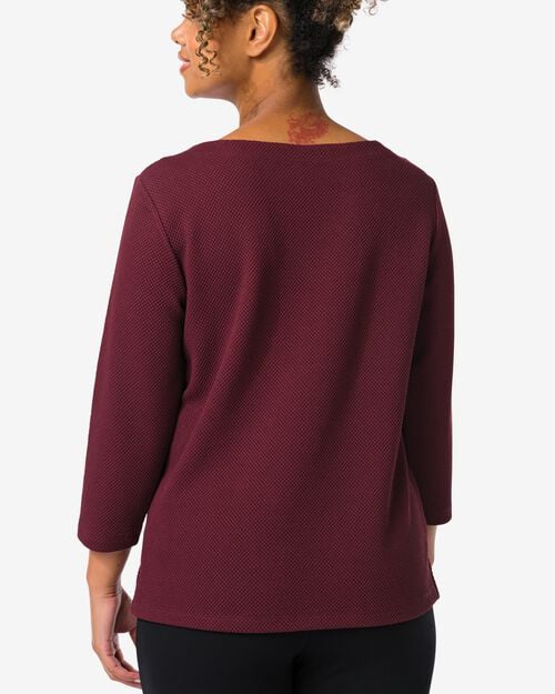 t-shirt structuré Kacey pour femmes bordeaux
