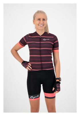 Maillot Manches Courtes Velo Rogelli Stripe - Femme