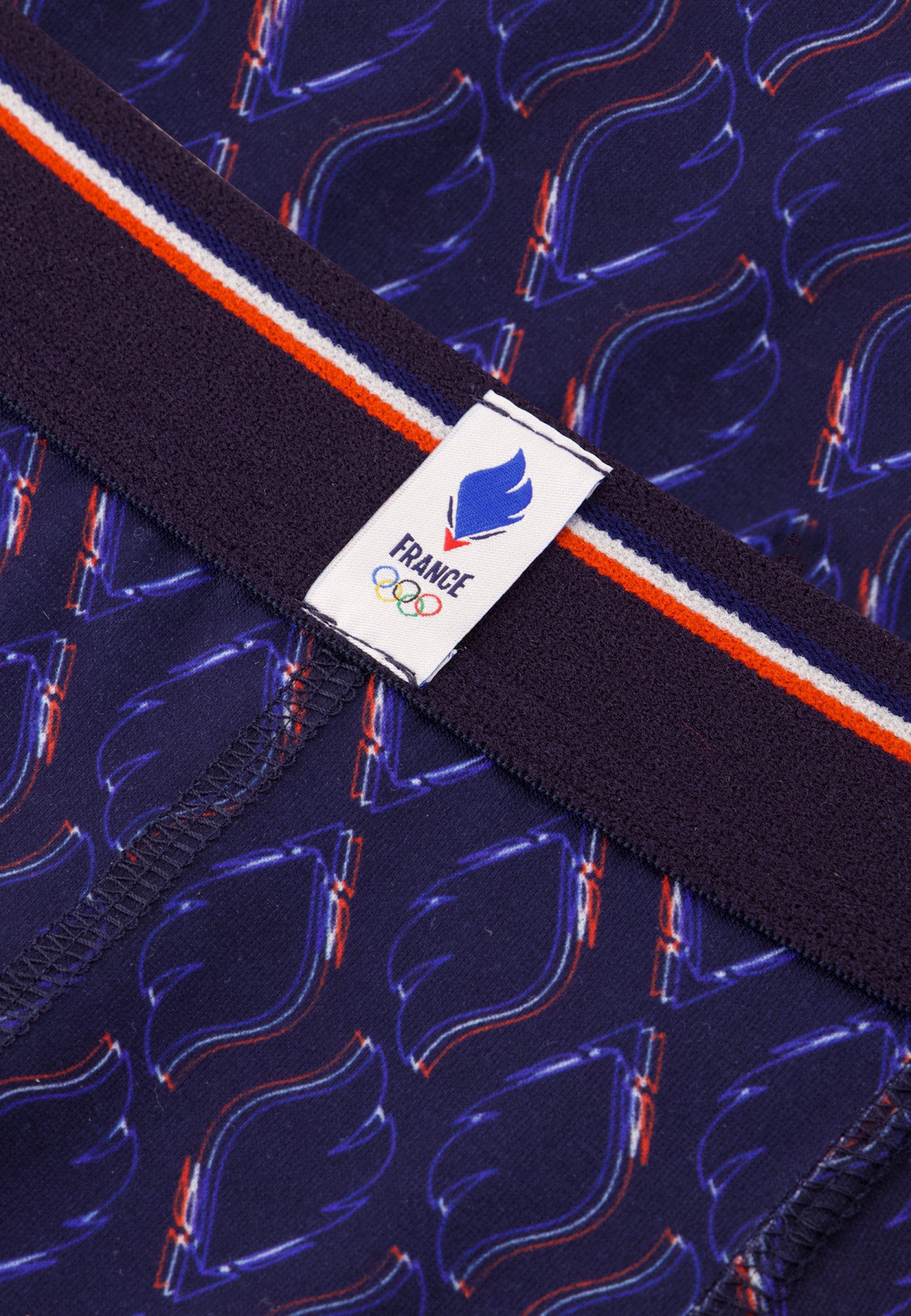 Boxer en polyester-Marius Coq Bleu Blanc Rouge