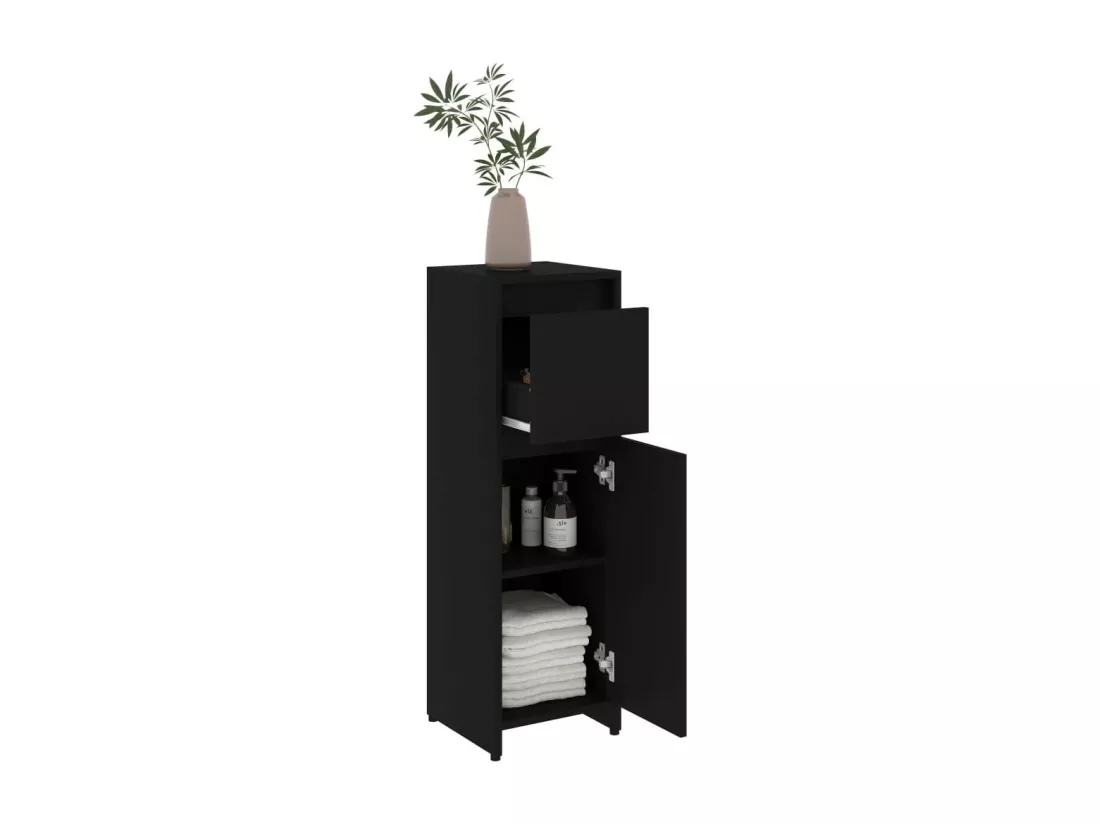 Armoire de salle de bain Noir 30x30x95 2