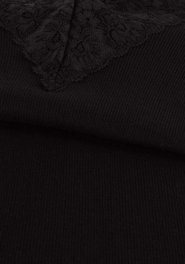 zwarte rosemunde tops & t-shirts bernadine organic t-shirt lace
