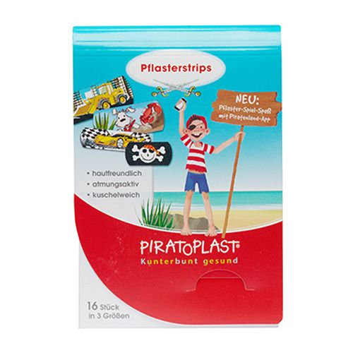 Piratoplast® Pflaster Strips für Jungs 19 x 38 mm