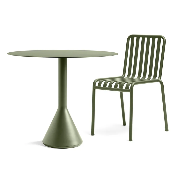 HAY - Palissade Cone Tisch Ø 90 x H 74 cm, olive
