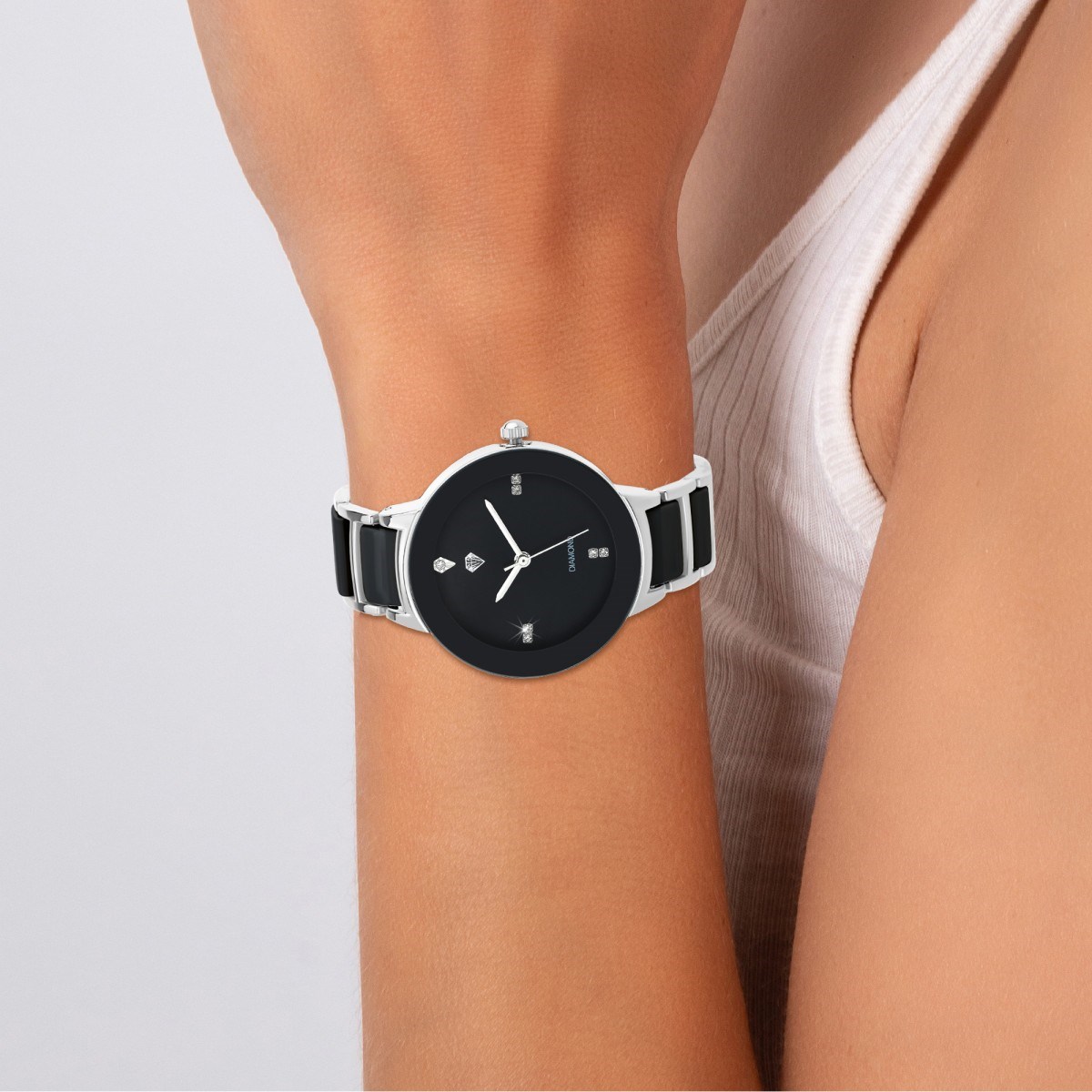Montre Allégra élégante SC Crystal ornée d'un véritable diamant