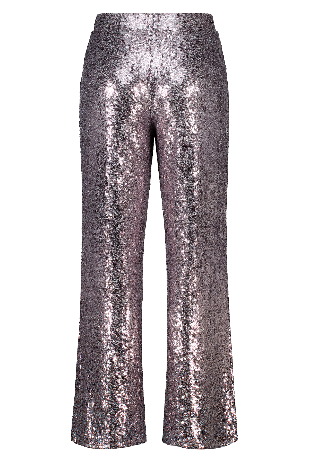Wide leg pailletten broek silver