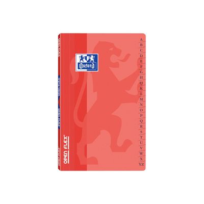 Oxford OpenFlex - Répertoire 9 x 14 cm - 96 pages - petits carreaux (5x5 mm) - disponible dans différentes couleurs