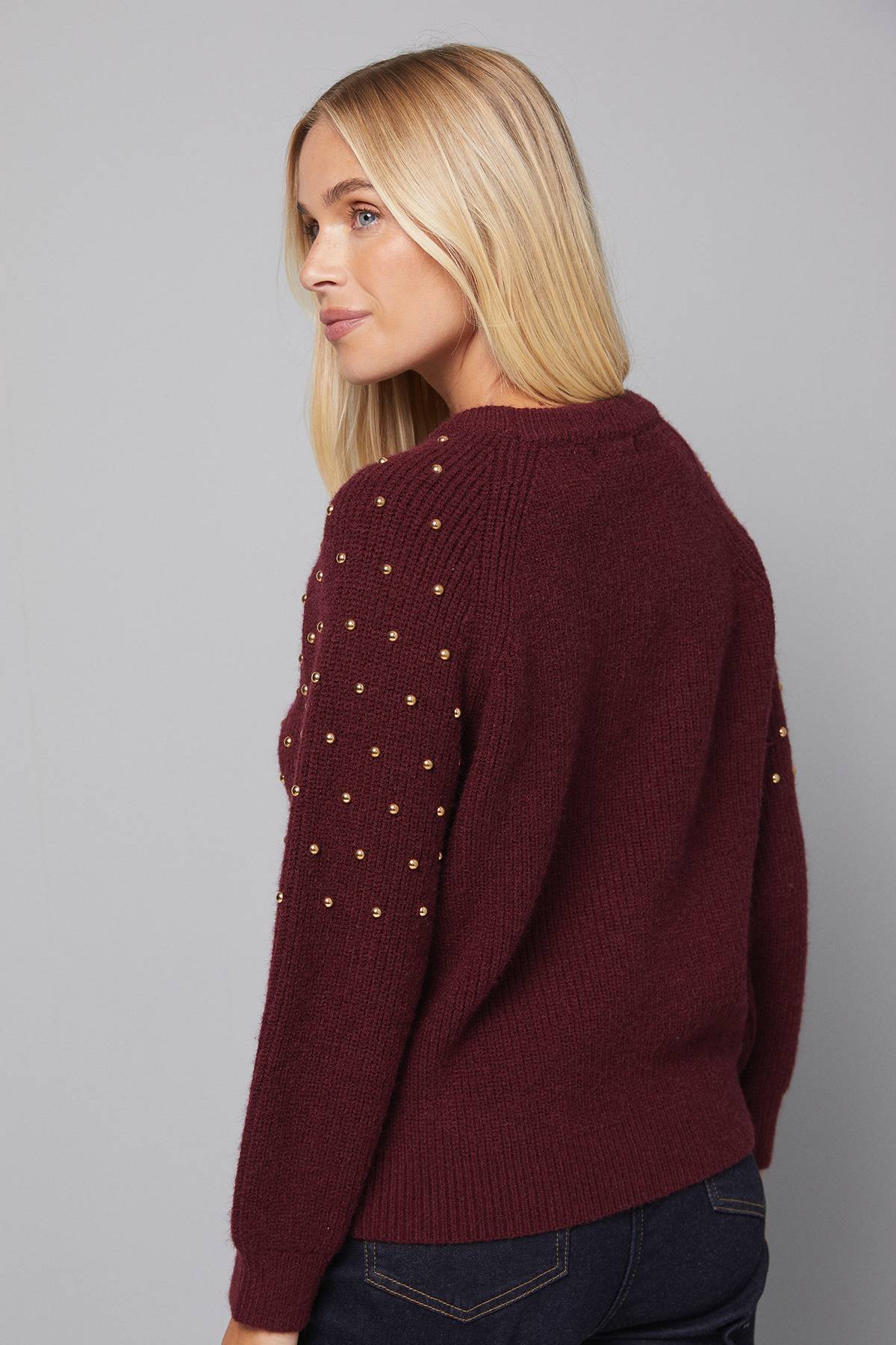 Wallis synthétiquell Tricoté à Clous Petite Taille