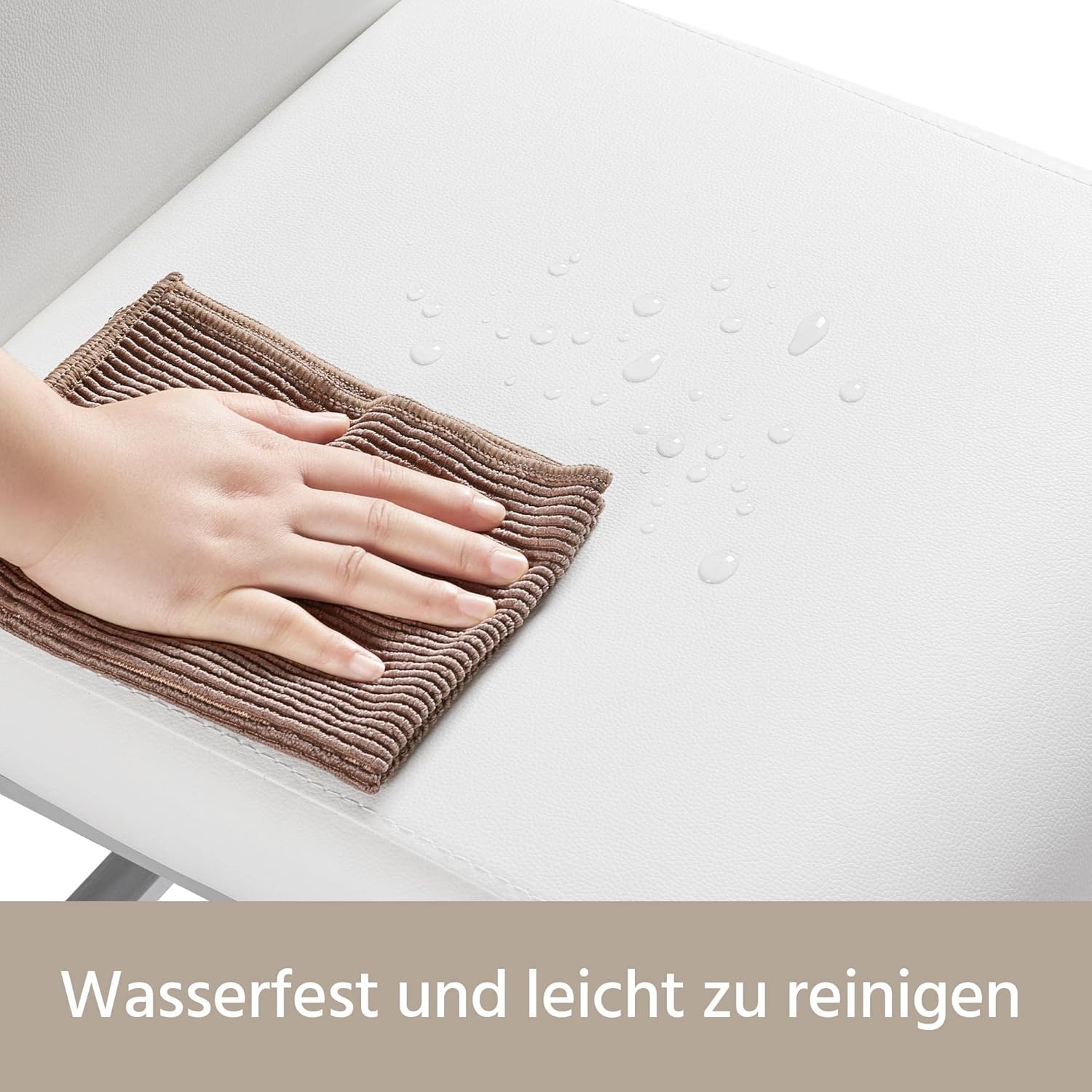 Yaheetech 2er Set Esszimmerstühle Küchenstuhl Schwingstuhl Essgruppe, mit hoher Rückenlehne, bequem gepolstert, Edelstahl und Kunstleder, Weiß