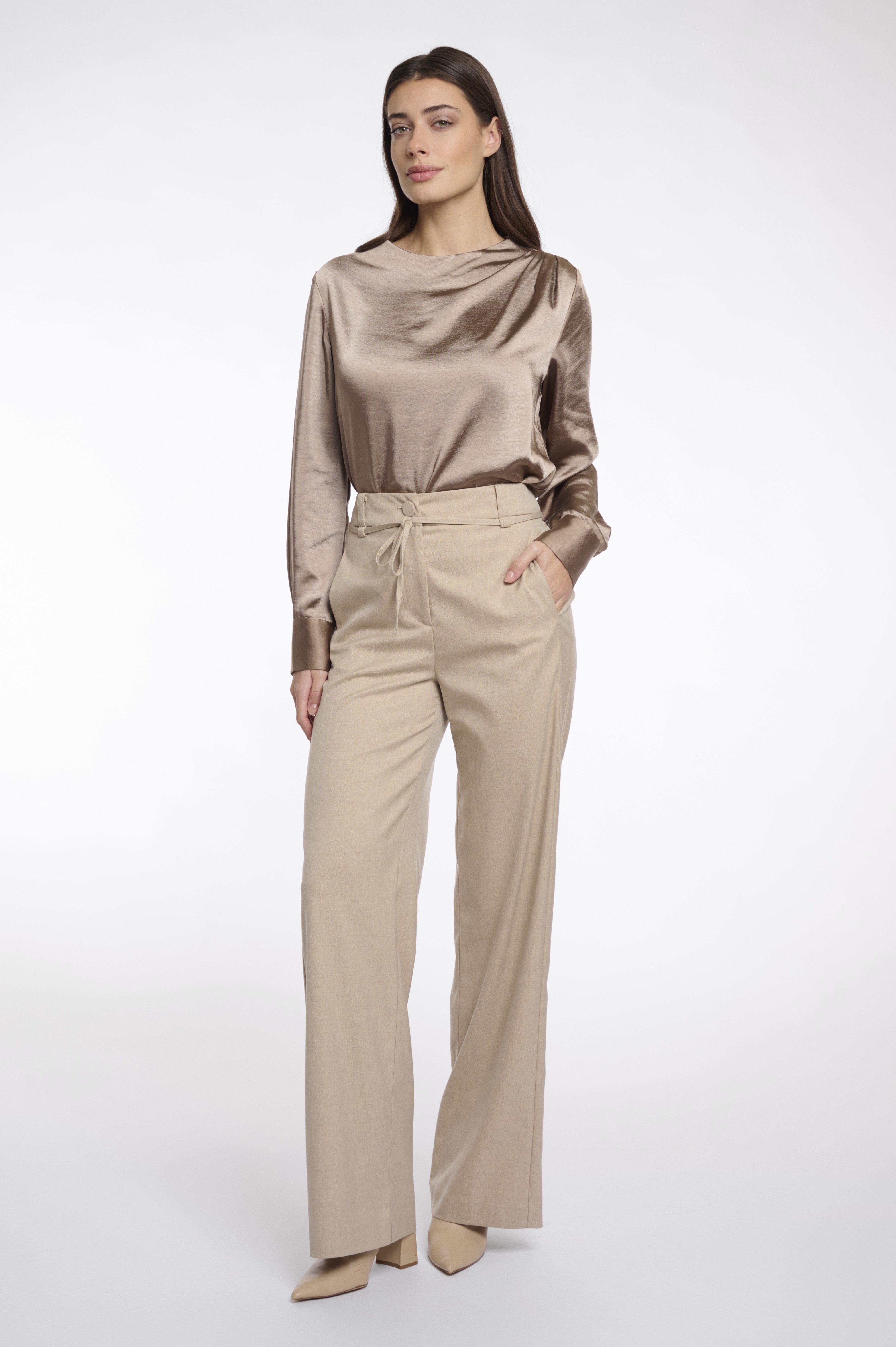 Rino & Pelle - Charlee Regular Length Straight Leg Pants - Oat