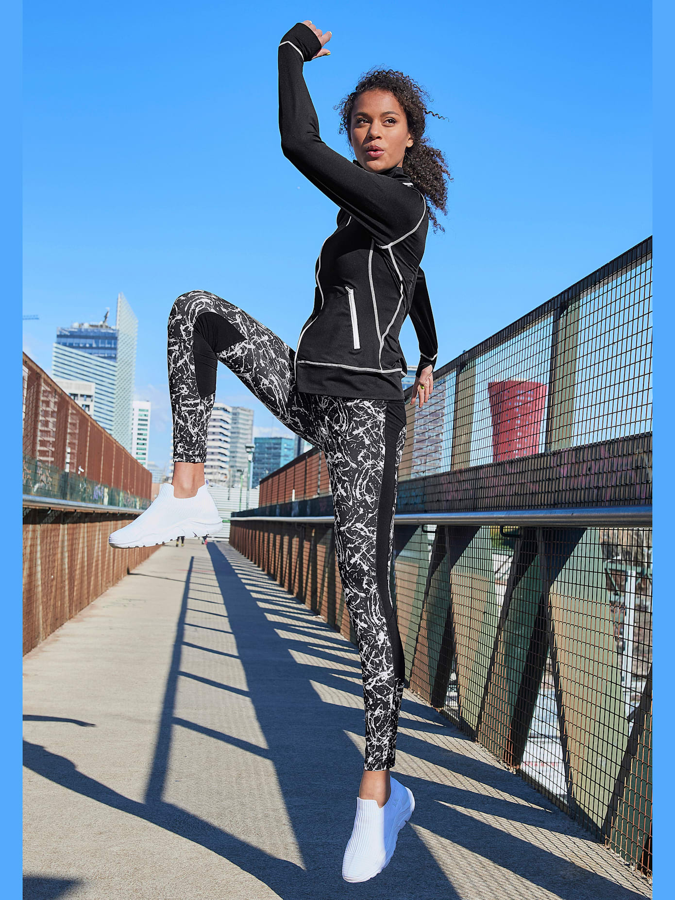 Legging sport très élastiques avec motif moucheté