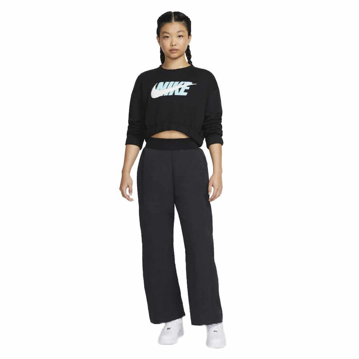 Nike sportswear icon clash woven wide Leg pants Black