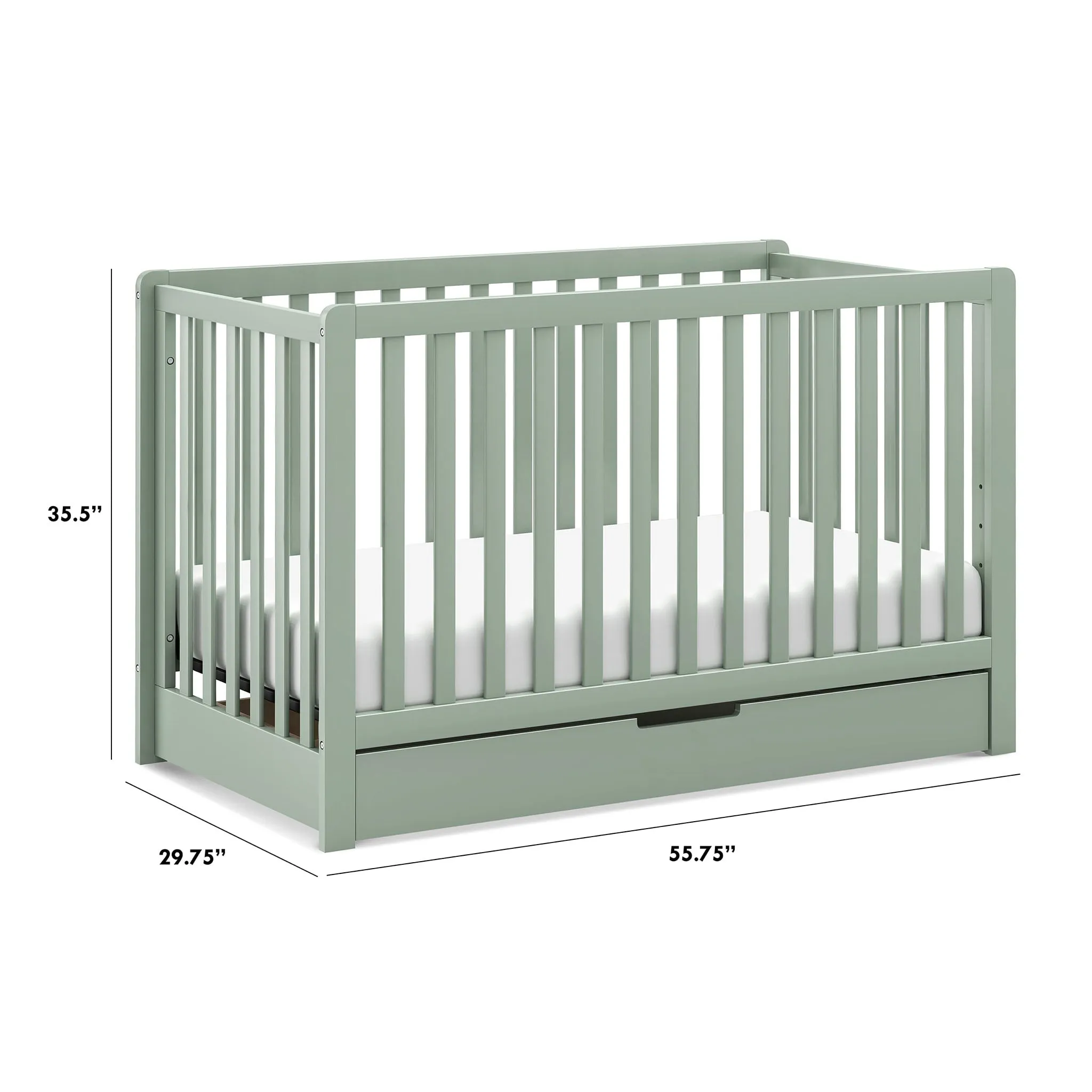 DaVinci Couchette Convertible 4-en-1 Colby avec Tiroir Gigogne - Sauge