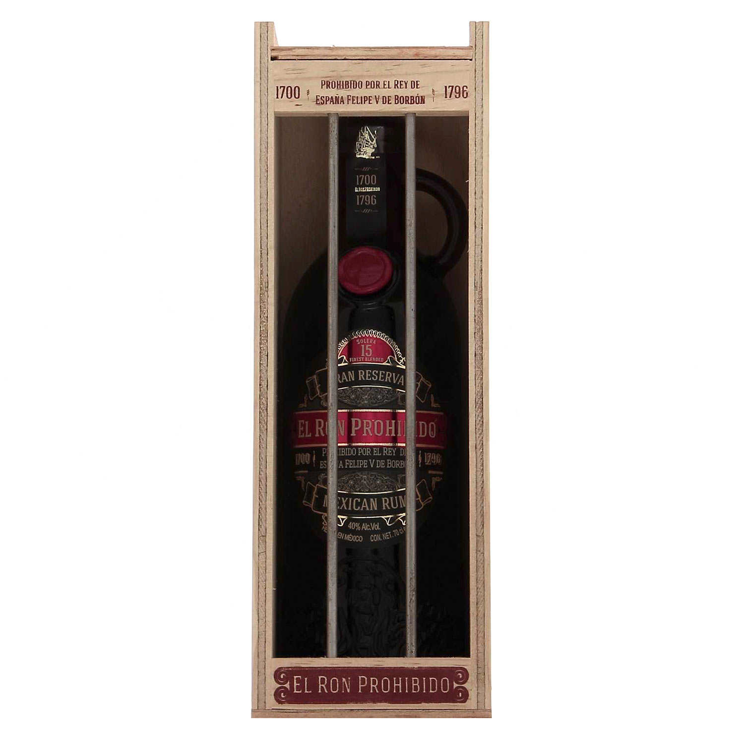 Coffret cadeau rhum El Ron Prohibido 15 ans - Coffret Prison