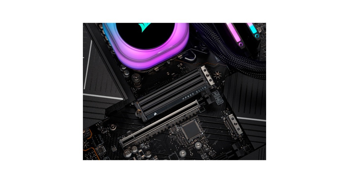 CorsairMP600 ELITE HS 2 TB SSD  (Zwart, CSSD-F2000GBMP600EHS, PCIe Gen 4.0 x4, NVMe 1.4, M.2 2280)