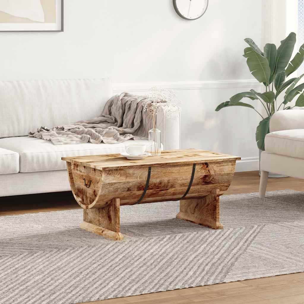 vidaXL Mangoholz Massiv Couchtisch 88x50x40 cm Kaffeetisch Beistelltisch Tisch