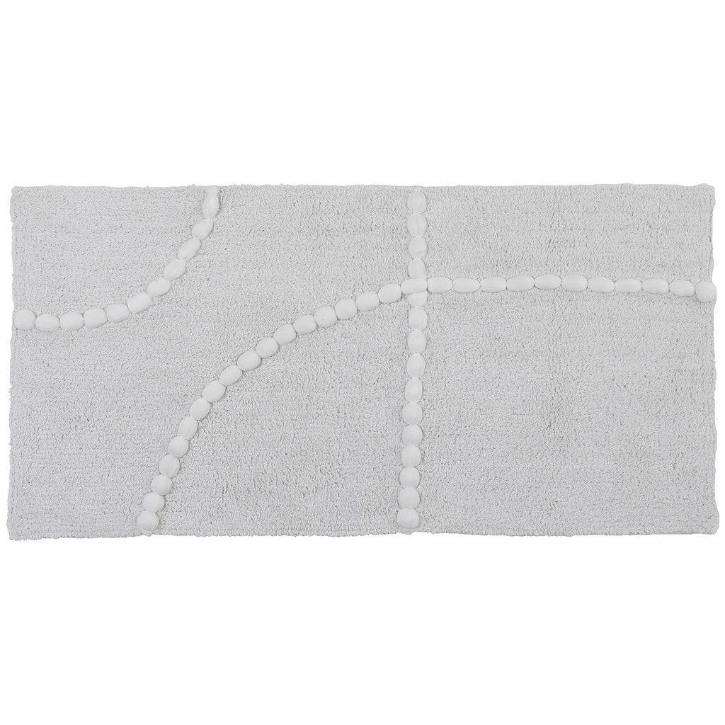 Tapis déco Léo blanc 45x90cm