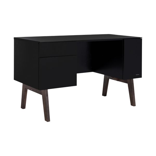 Kidsmill Sixties Bureau Zwart Mat / Walnoot