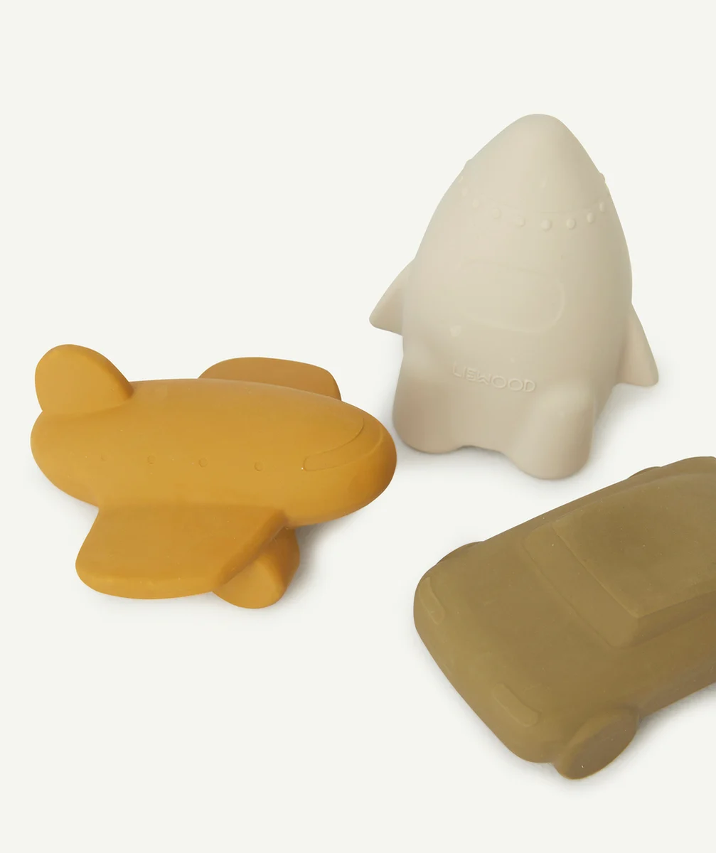 LIEWOODLOT DE 3 JOUETS JACOB ROUGE ROSE ET ORANGE